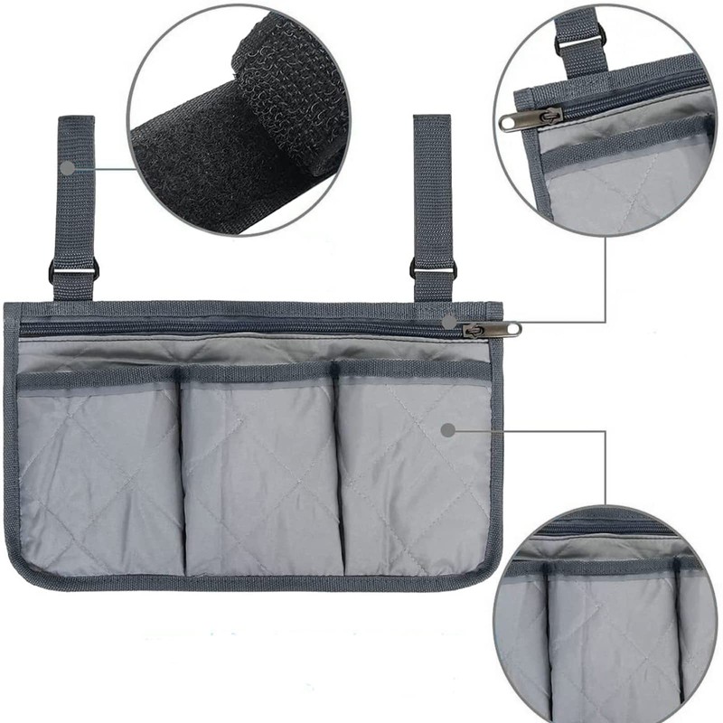 Secure Storage Bag for Wheelchairs, Mobility Aid Wheelchair Accessories Bag,