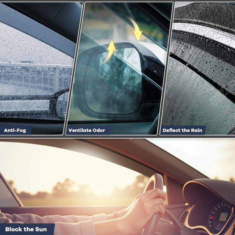 in Channel Auto Rain Guards Fit for 2011-2016 Impreza Hatchback,