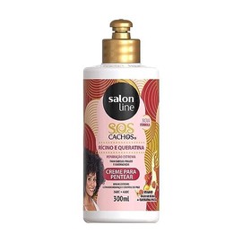 Salon Line S.O.S Cachos Ricino e Queratina サロンライン・カーリーヘアリーブインクリーム 300ml