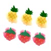 Minkissy 6pcs Fruit-Shaped Mesh Shower Balls Gentle Exfoliating Bath Sponge