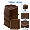 ANNKUT Bed Risers 4 Inch Heavy Duty, Furniture Risers for
