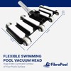 FibroPool Professional-Grade Flexible Pool Vacuum Head - Extra-Wide, Weighted Design