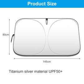 Sun Protection Car Windscreen Interior Suitable Thermal Mat Driver's Cab, Car Sun Visor Windscreen Cover, Windscreen Car Window Blackout, for Most Vehicles (L-145 x 80 cm)