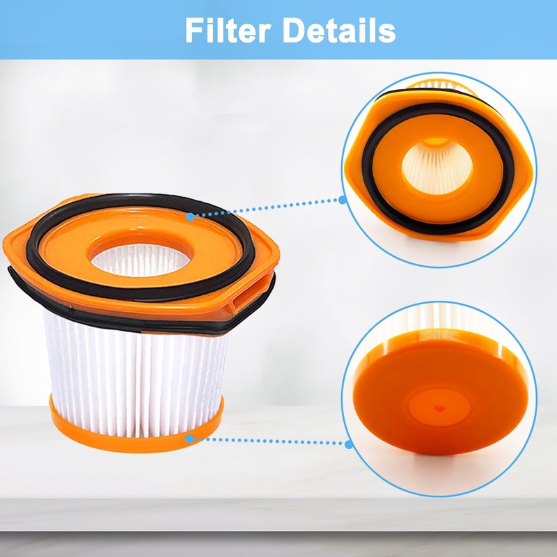 8 Pack Vacuum Filter Replacement for Shark WS620 WS632 WS630