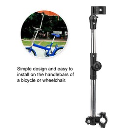 Honiwu Wheelchair Umbrella Holder, Stroller Umbrella Clamp Supporter Connector, Umbrella Holder Clamp, Universal Adjustable Umbrella Mount Stand for Baby Cart Wheelchair Golf Cart Electric Bicycle
