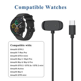 Bip 5 Charging Cable 1M Charger with Anti-lost Cord Magnetic Adsorption