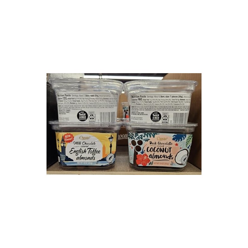 Choceur Milk Chocolate Covered English Toffee Almonds & Dark Chocolate