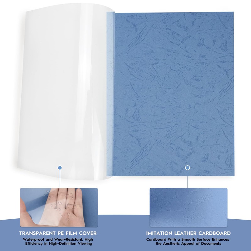 15 Sheets Thermal Binding Covers A4 Thermal Binding Covers PVC