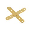 T Tulead Straight Flat Brackets Iron Mending Plates Golden, 4.53"x0.7"x0.06",