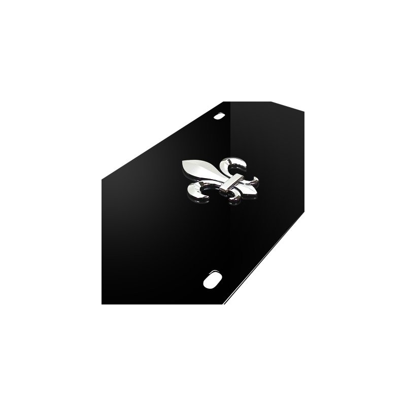 iPick Image Fleur-De-Lis FDL 3D Logo Black Stainless Steel License