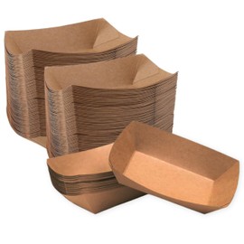 ONISM Snack Bowl, Paper Bowl, Chip Bowl, Burger Paper, Salad Bowl, Hotdog, Brown, Organic, 400 ml, Kraft Paper, Disposable, Recycled Paper, Ship, Pack of 50