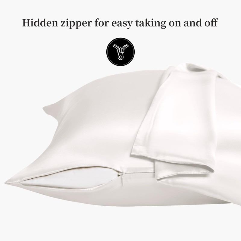 THXSILK 100% Silk Pillowcase for Hair and Skin, Both Sides