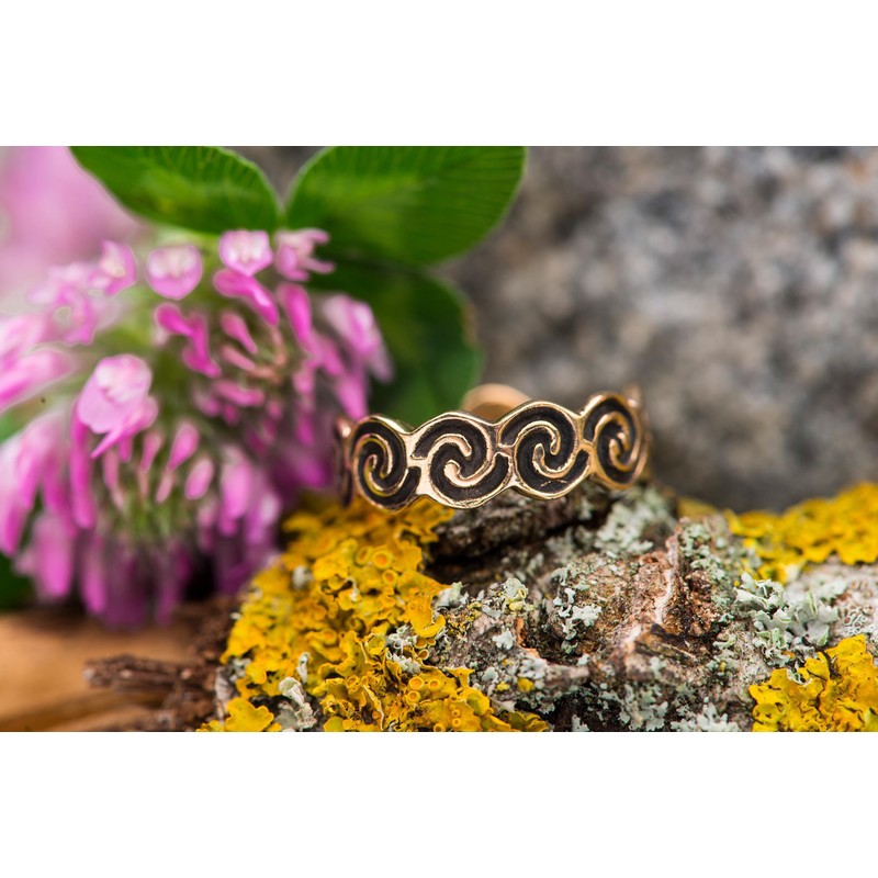 Windalf SIRA 5mm Celtic Life Spirals Midiring Bronze Toe Ring,