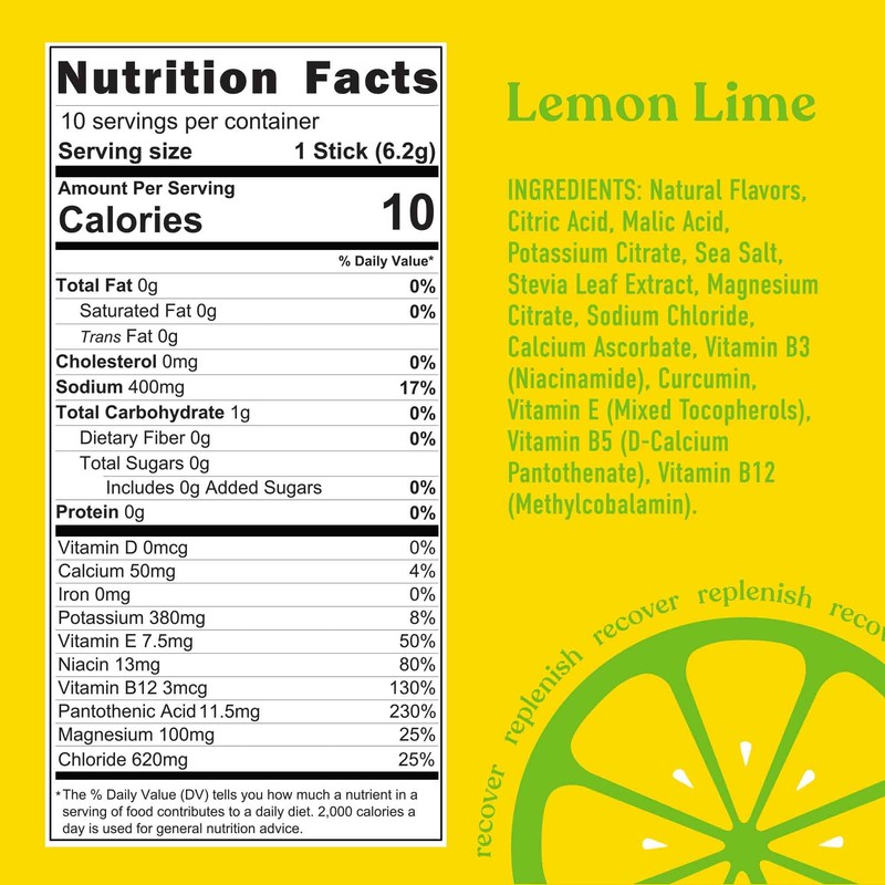 Pirq Hydration - Lemon Lime - Hydration Powder Packets |