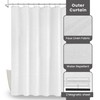 Inhousolu Boho Farmhouse Shower Curtain with Fabric Liner Set, Faux