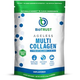 BioTrust Ageless Multi Collagen Protein | 5 en 1 Collagen Powder | 5 Collagen Types (I, II, III, V & X) | Hydrolyzed Collagen Peptides | Grass-Fed Beef, Sustainable Fish, Chicken, Eggshell Membrane