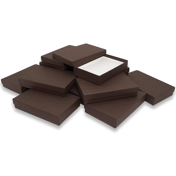 N'icePackaging 50 Qty - Dark Chocolate-Brown Cotton Filled Gift Boxes