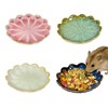 4PCS Ceramic Hamster Food Dish,Sunflower Guinea Pig Food Bowls 4.5in