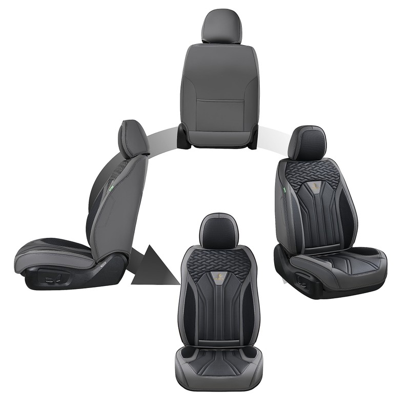 FLORICH Seat Covers for Cars, Waterproof Seat Covers, Leather Car