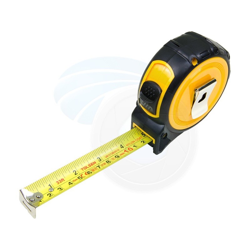 Tolsen 10M 33FT Nylon Coated Heavy Duty Measuring Tape Metric
