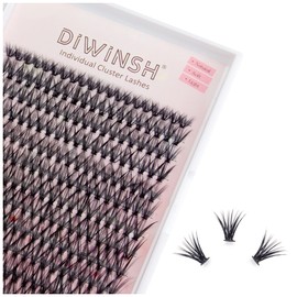 DIWINSH Eyelashes, 240 Natural Eyelash Bundles, DIY Extensions - Professional Eyelash Extension for a Seductive Look, False Clusters (40D, 9-16 mm)