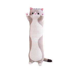 Cute Cartoon Cat Shaped Doll  Plush  Sleeping Long Throw Pillow Decorative Gift