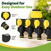 4-Way Garden Hose Splitter for Irrigation – Independent Valve Faucet