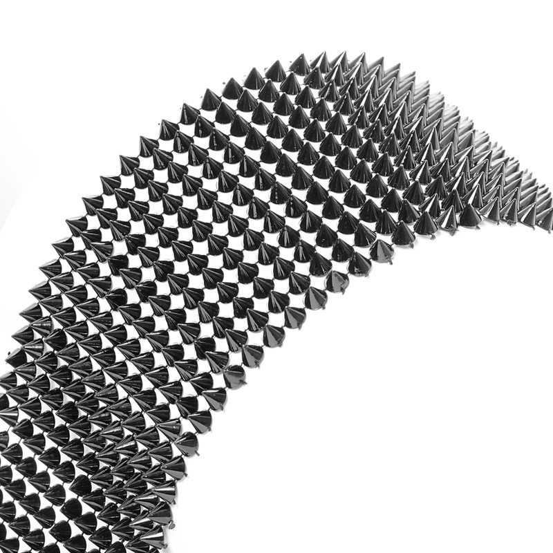 DYEESP Sew Stitch on Spikes Trim Punk Rock with Flat