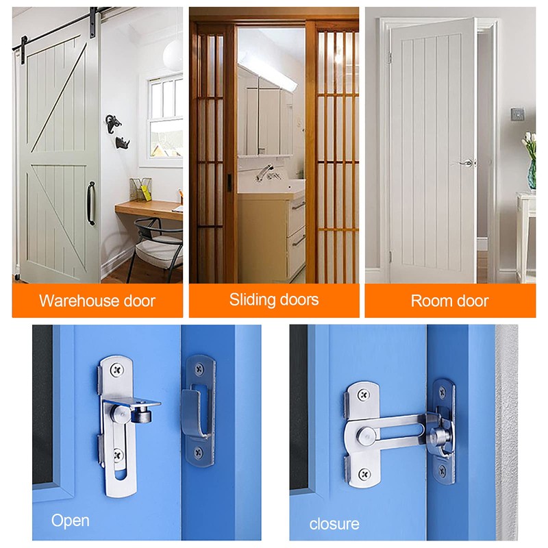 Door Latch Right Angle 90 Degree Folding Latch Stainless Steel