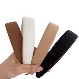 Auiremrti Pack of 4 Wide Women's Dirndl Headbands, 3.2 cm Fashion Headband in Plain, Non-Slip Headbands for Women and Girls, Costume Hairband, Ideal for Dirndl and Everyday Use