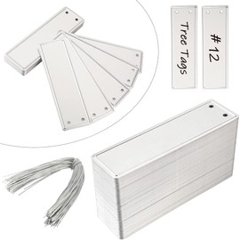 Etiquetas de aluminio para plantas, 120 etiquetas de metal con cables para marcadores de plantas, etiquetas de árbol, identificación al aire última intervensión e invernadero