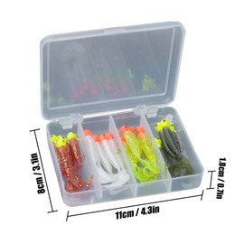 16 Pieces Fishing Lures Set, Lifelike Soft Bait with Hooks, Ideal for Bass, Trout & Salmon Fishing – 16 Pieces Fishing Tackle for Freshwater & Saltwater