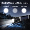 Multi Function Solar Rechargeable Flashlight LED Outdoor Aluminium Alloy Emergency
