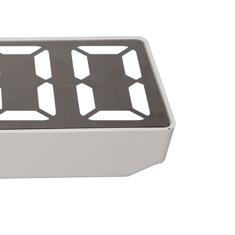 Digital Alarm Clock Temperature Display LED Mirror Electronic Clocks for