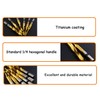 Ruikcoll 1/4 Inch Drill Bit Set, Tap, Hexagonal Shank, HSS,