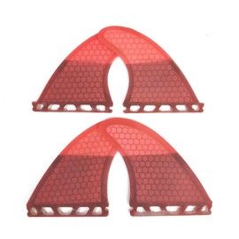 UPSURF - Aletas de tabla de surf K2.1 con una sola pestaña y aletas de surf color (rojo)