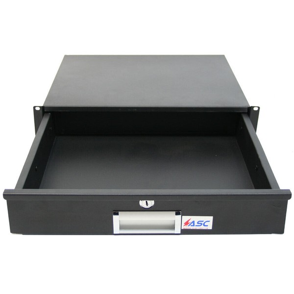 ASC 19" Rack Mount 2U Locking Drawer Pro Audio DJ