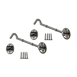 QCAA Marine Grade Stainless Steel 316 Cabin Hook Latch & Eye, 4", 2 Pack, L100-002