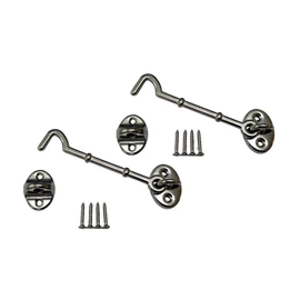 QCAA Marine Grade Stainless Steel 316 Cabin Hook Latch & Eye, 4", 2 Pack, L100-002