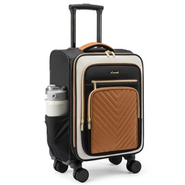 LOVEVOOK Carry On Luggage 22x14x9 Airline Approved,20 Inch Carry On Suitcases with Wheels,Softside Rolling Suitcase with TSA Lock for Women Men,Lightweight Travel luggage