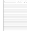 BookFactory Piano Practice Diary - 120 Page, 8.5''x11'', Black Hardbound