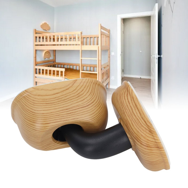 Door Stopper Non Magnetic No Drilling Windproof Wood Grain Invisible