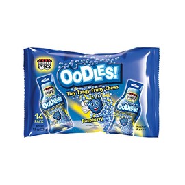 Only Kosher Candy Raspberry Flavored Tiny Tangy Fruity Chews Family Candy Multi Pack Oodles with Kosher Parve Fruity Candy 14 Pouch Per Pack (Pack of 3, 0.56 Ounce Per Pouch)