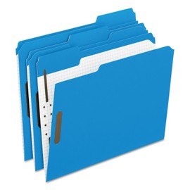 Pendaflex 21301 Folders, 2 Fasteners, 1/3 Tab Cut, Letter, 50/BX, Blue