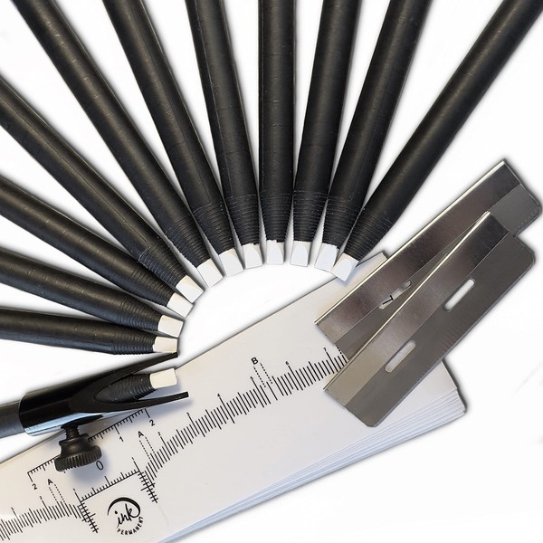 Ink Permanent [12 Pack] Brow Mapping Pencil, Microblading Pencil for