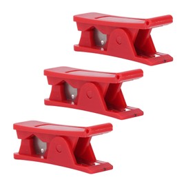 3pcs PTFE Plastic Tubing Cutter, Pipe Tube Hose Cutter, Hose Cutter Tool, Tubing Cutter Tool, Air Line Cutter for Nylon PVC Pu Tube and Hose Cut Up to 3/4 Inch Od Tube (Red)