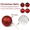 12 cm Christmas Baubles, 4 Pieces Christmas Tree Baubles Plastic