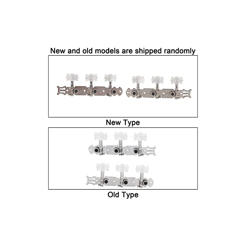Classical Guitar String Tuning Peg Tuners Machine Heads Silver