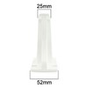 Hot Flow Single Traffic White Column Radiator Foot - 100mm