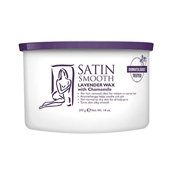 Satin Smooth Lavender Soft Wax with Chamomile (Strip) 400g (14 oz) Can